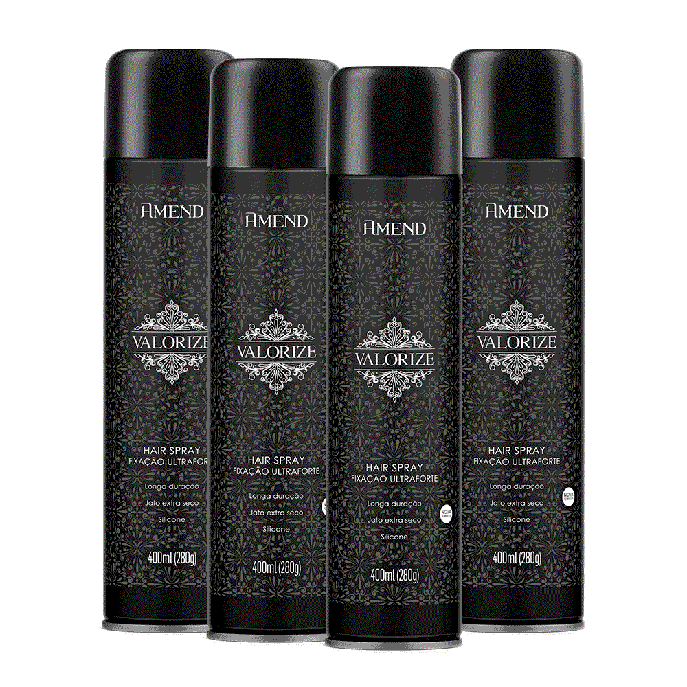 Kit Hair Spray Amend Valorize Ultraforte 400ML | 4 produtos